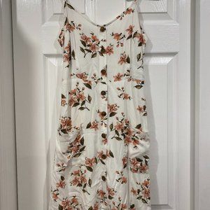 Garge Floral Mini Dress WITH front pockets